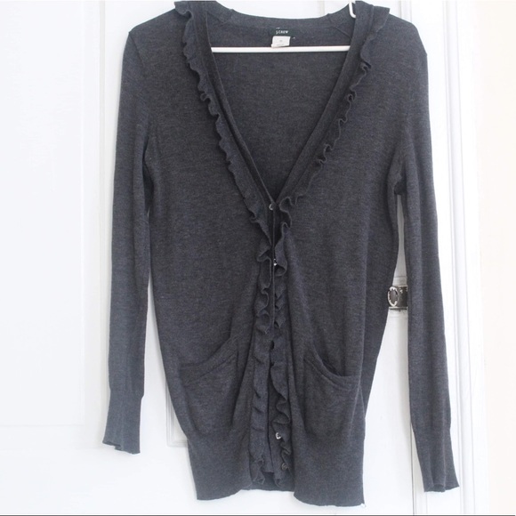 🎈J Crew Ruffled Cardigan - Picture 2 of 5